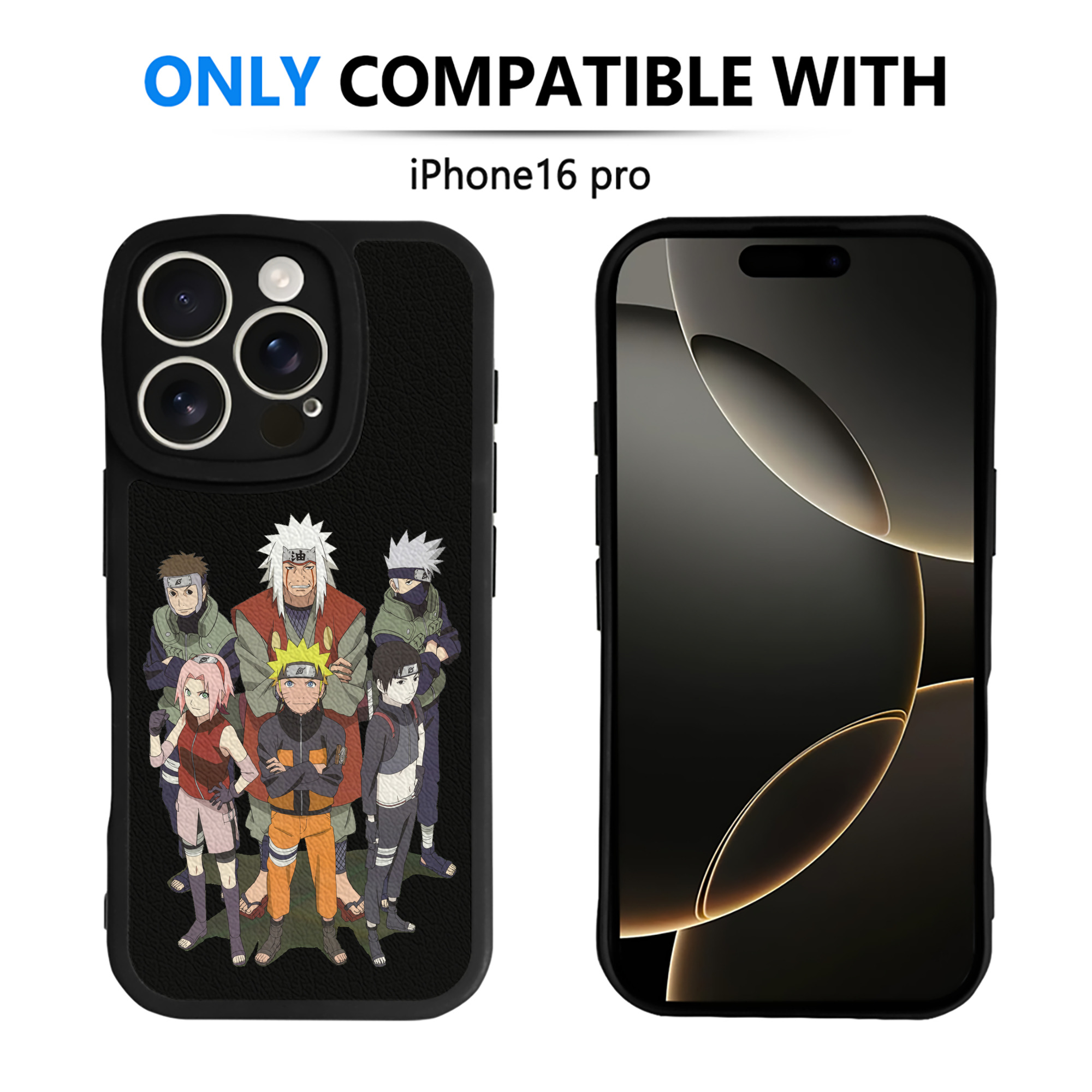 （画像用） NARUTO -ナルト- うずまき ナルト Uzumaki Naruto 【iPhone 16シリーズ対応】シリコンスマホケース（レザー調） 材質：シリコン
